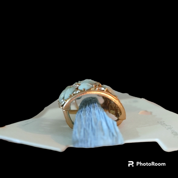 Gold, Green & Crystal Rhinestone Scarf Slide - Picture 3 of 5